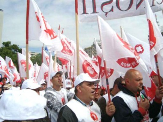 Încep protestele sindicaliştilor Sanitas